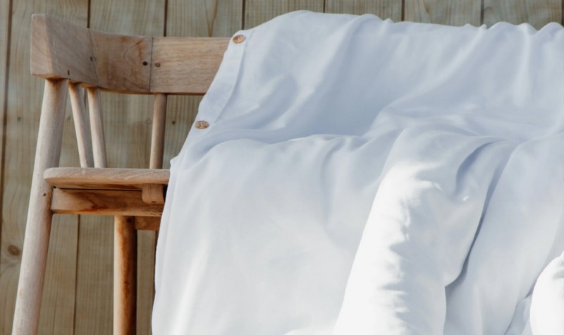 White Tencel Bedding Set